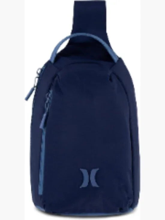 Nylon Crossbody Sling Bag with Adjustable Strap, 2 Compartments