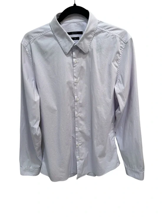 Gucci Men's Long Sleeve Blue Button-Up Size 42 16 1/2 Made In Italy 100% Cotton