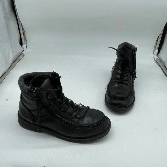 Billy Footwear Kids Boot Lugs Black High Top Zip Up Boots BK21315-001 Size 3M