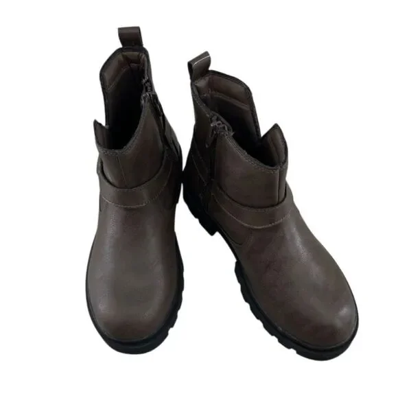 Little Girls Justice Moto Ankle Boots Shoes Size 3