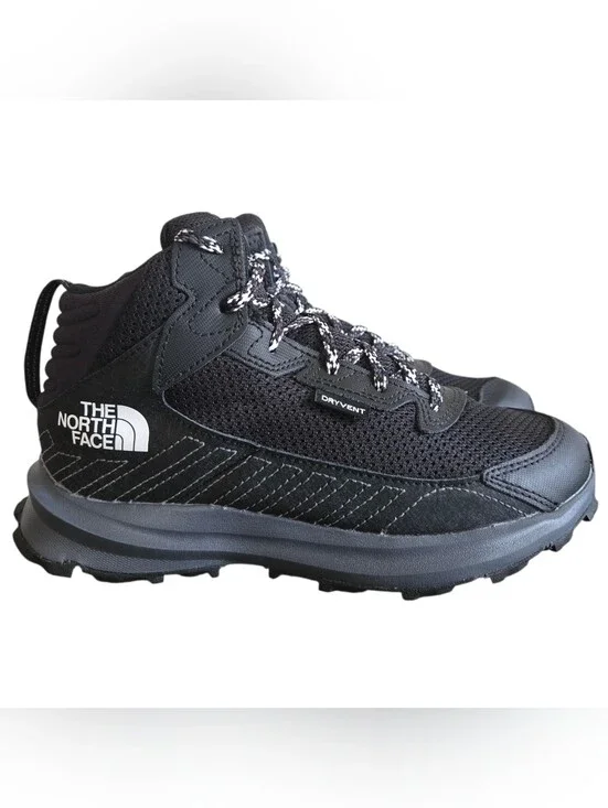 The North Face Youth Fastpack Hiker Mid Waterproof Boots Youth Size 4 Black