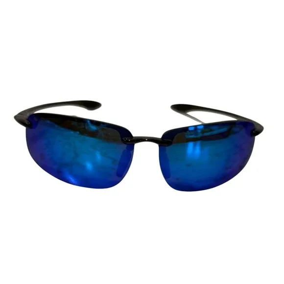 Maui Jim Mens Ho'okipa Polarized Mirrored Wrap Sunglasses 64mm