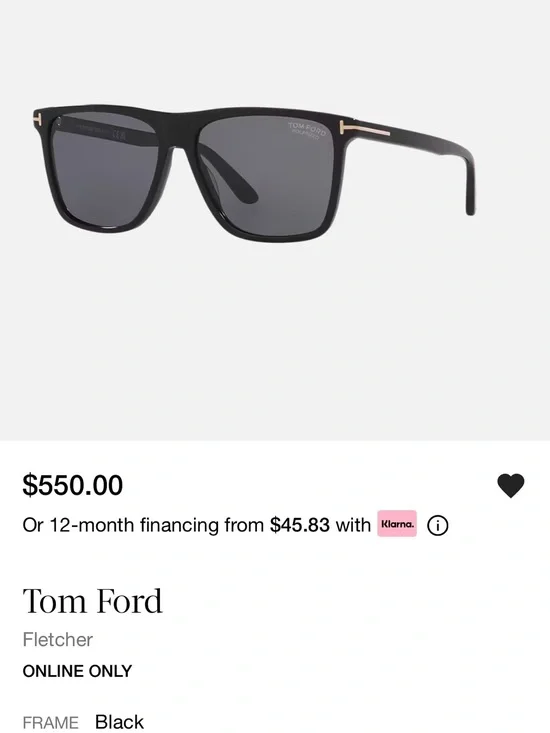 Tom Ford Black Frame Sunglasses with Gray Lenses