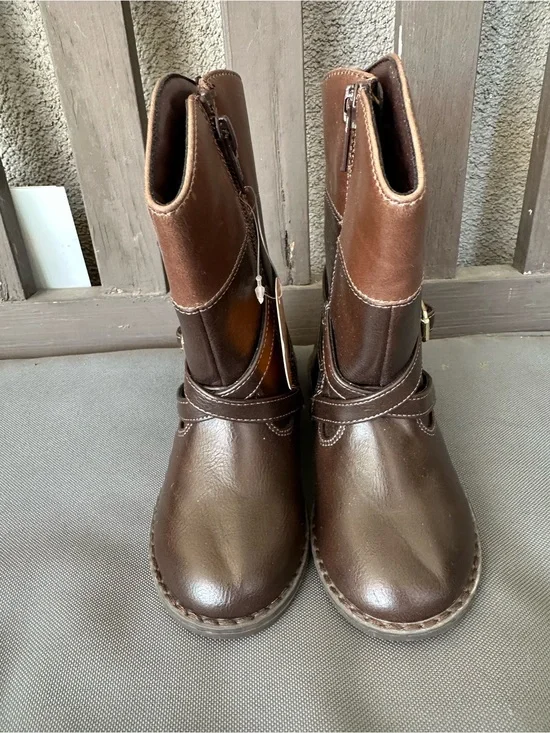 Gymboree Brown Kids Leather Mid-Calf Boots