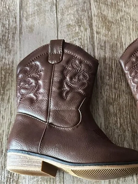 Toddler Brown Western Cowboy Boots Size 8
