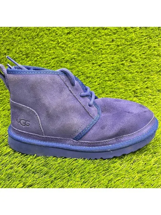 UGG Neumel Mid Girls Size 4Y  Vibrant Purple Violet Hue Leather Chukka Boots