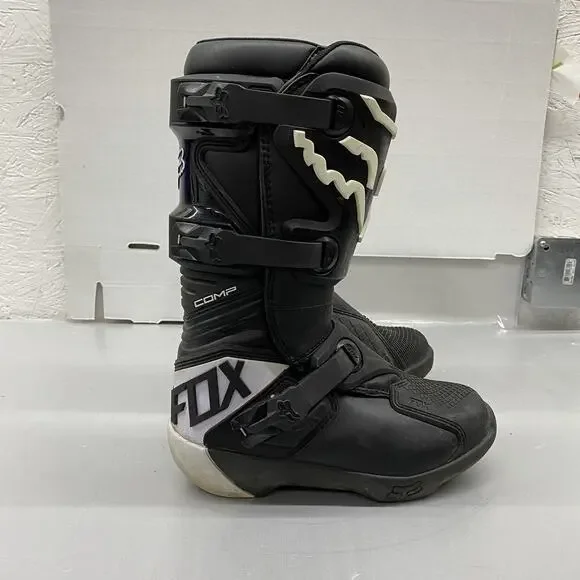 Fox Racing Comp Youth Motocross Boots Black, Size Y5 EU 37.5, Off Road MX ATV