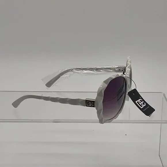 404 white geometric sunglasses with
