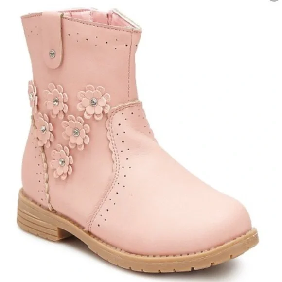 NEW Ameta Pink Bambi Floral Detail Boot