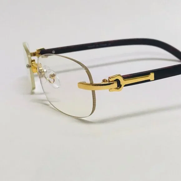 Men Hip Hop‎ Sunglasses Square Rimless Clear Lens  Trendy Migos Quevo Lentes New