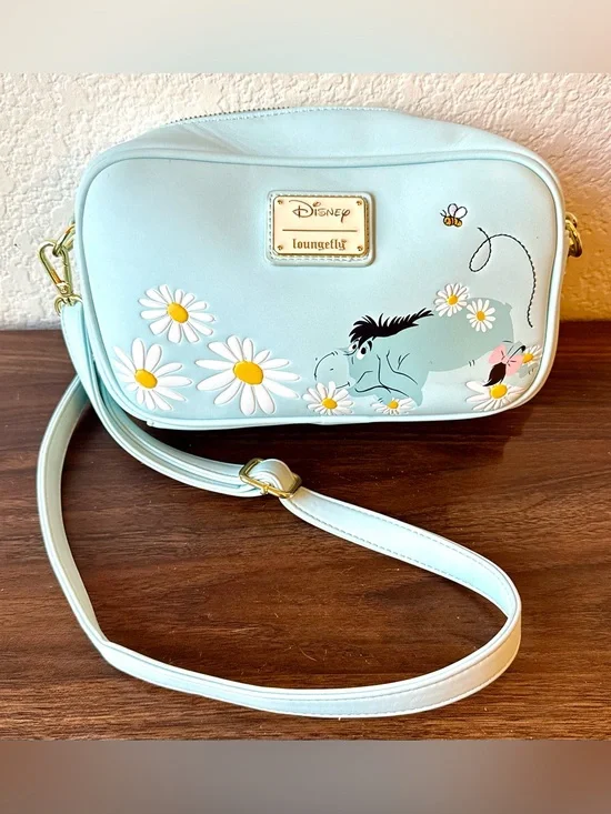 Disney Loungefly Pastel Blue Eeyore Daisy Crossbody Bag Winnie the Pooh