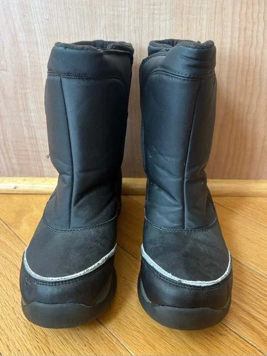 Lands End Boots Big Kids Boys  Medium 7 Black Insulated Winter Snow Shoes Kids