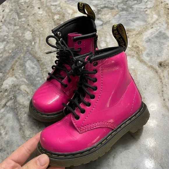 Dr. Martens 1460 8-Eye Boot - Little Kid Pink