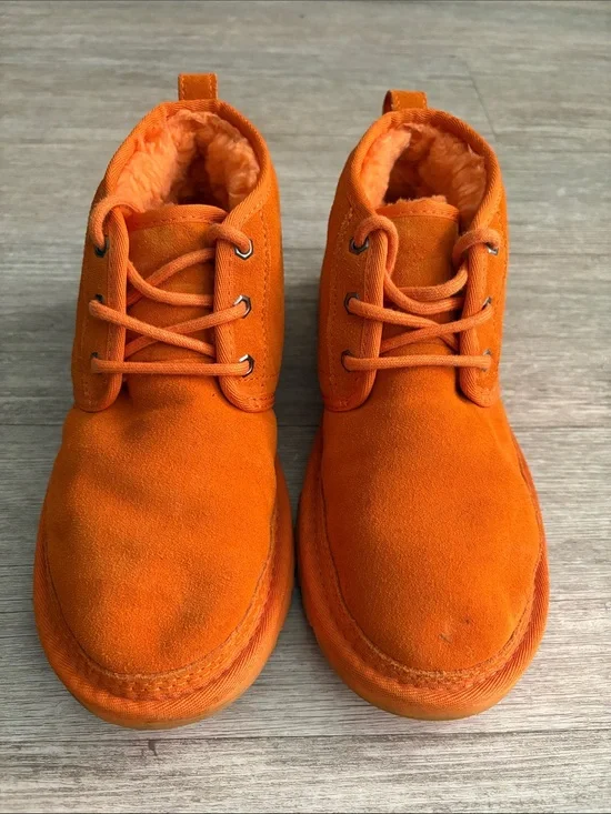 UGG Orange Lace-Up Boots