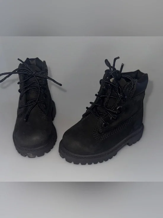 Timberland Toddler Brown Suede Boot Interior Label hiking unisex durable rugged