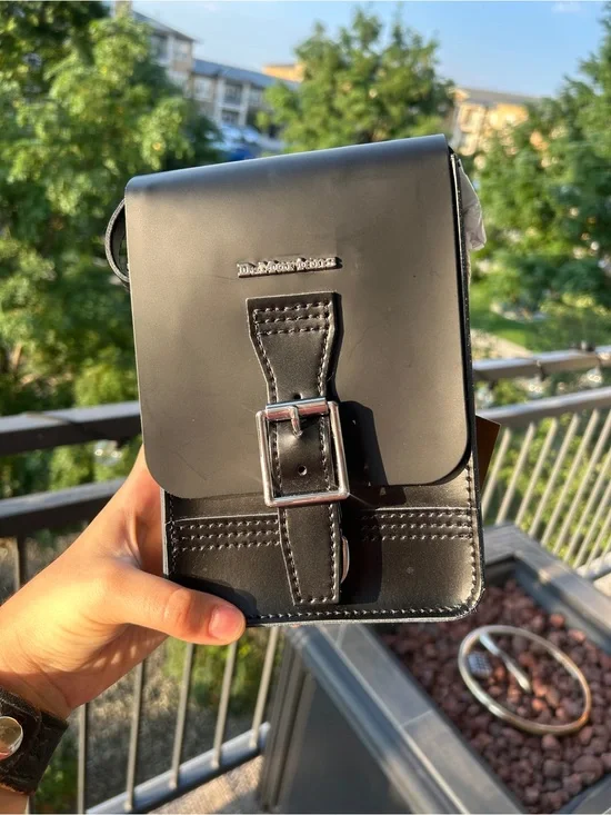 Dr Marten Crossbody Leather Bag with Buckle