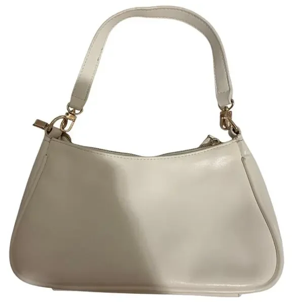 Unbranded White Small Handbag / Purse Interchangeable Straps - 10.5x5