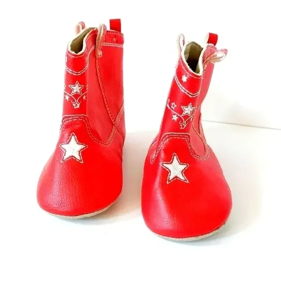 Red‎ Cowboy Boots With Stars Old Navy Size 5 (18-24m) Toy Story Jessie HIMYM