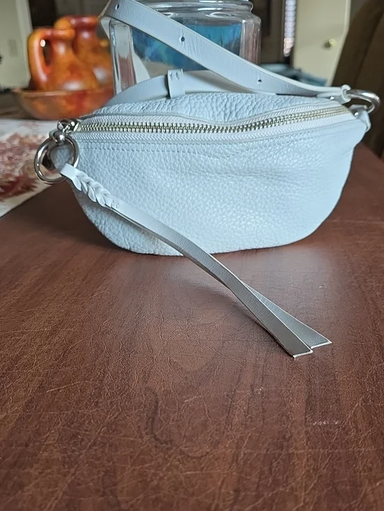 Rebecca Minkoff Bree Belt Bag Womens Small Grey Pebbled Leather Fanny Pack