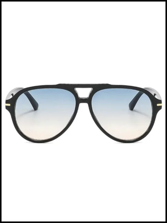 Retro Pilot Sunglasses Double Bridge UV400 Protection