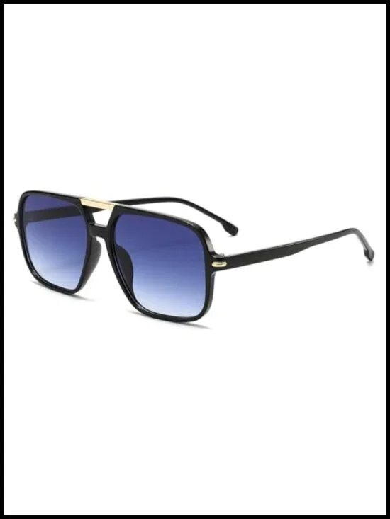 Oversized Double Bridge Pilot Sunglasses UV400 Unisex Retro Square Shades