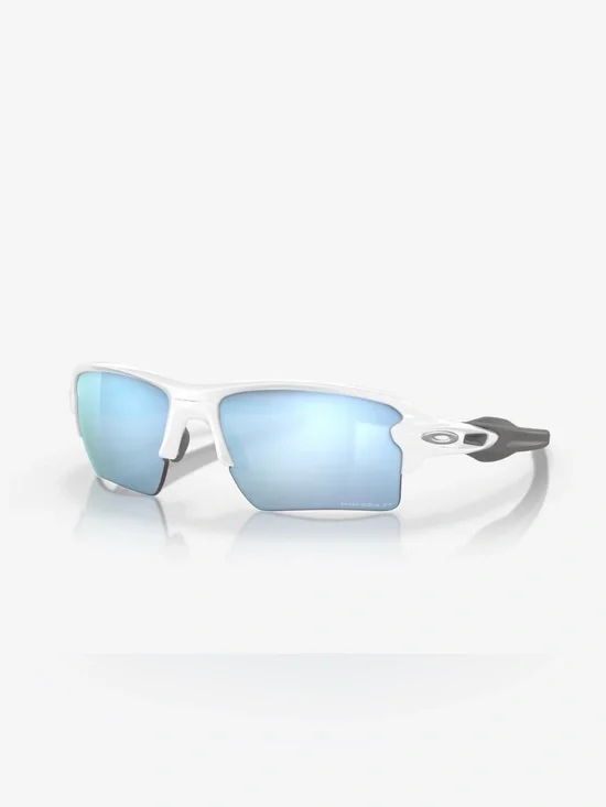 OAKLEY FLAK 2.0 XL Sunglasses Prizm Sapphire lense white frame  - Blue and white