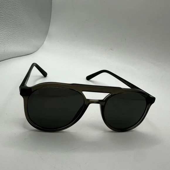 L.G.R Pilot 53-20 Gray Acetate Handmade Designer Italy Men's Designer Sunglasses