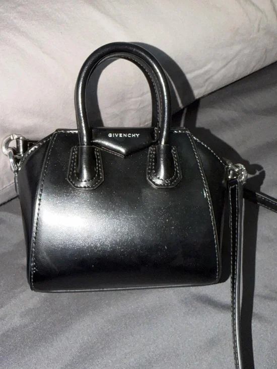 Givenchy Black Micro Antigona Leather Satchel