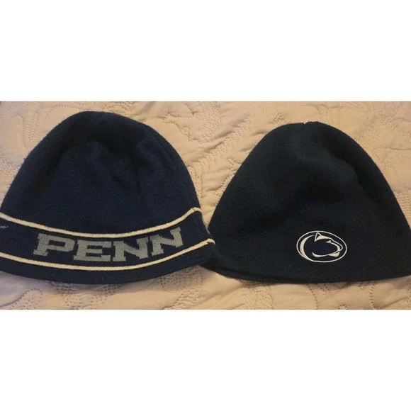 2 Penn State Nike Beanies/ Stocking Caps One Size Blue White Gray