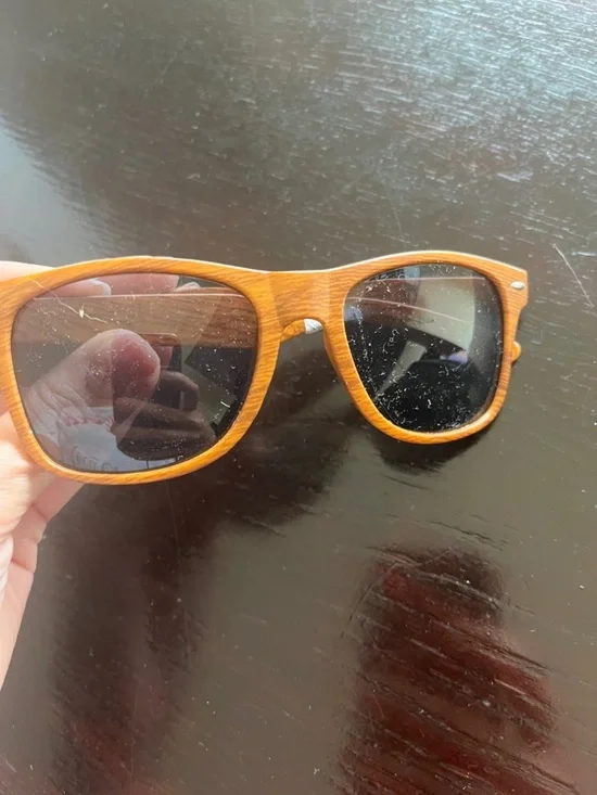 Tito’s Brown Wood-Effect Men's Sunglasses - Classic Wayfarer