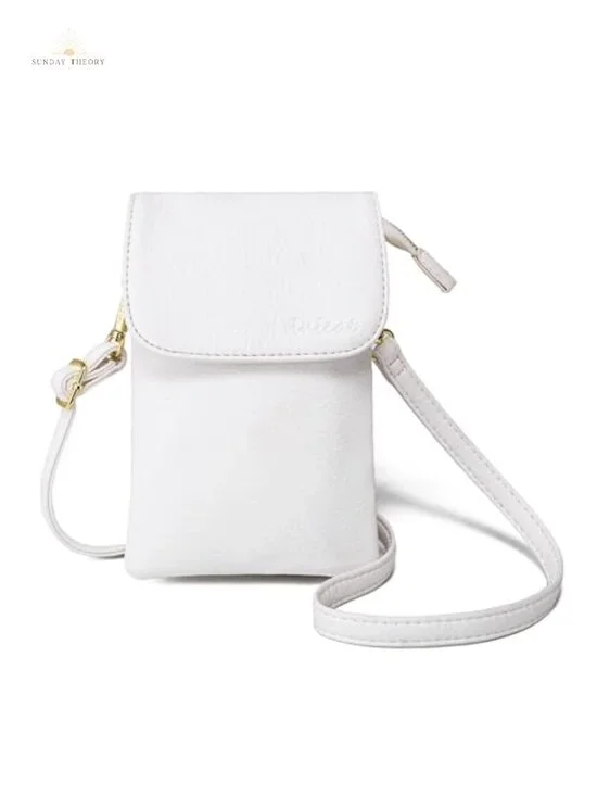 Vegan Leather Small Crossbody Bag with Adjustable Strap, Multi-Pocket Phone