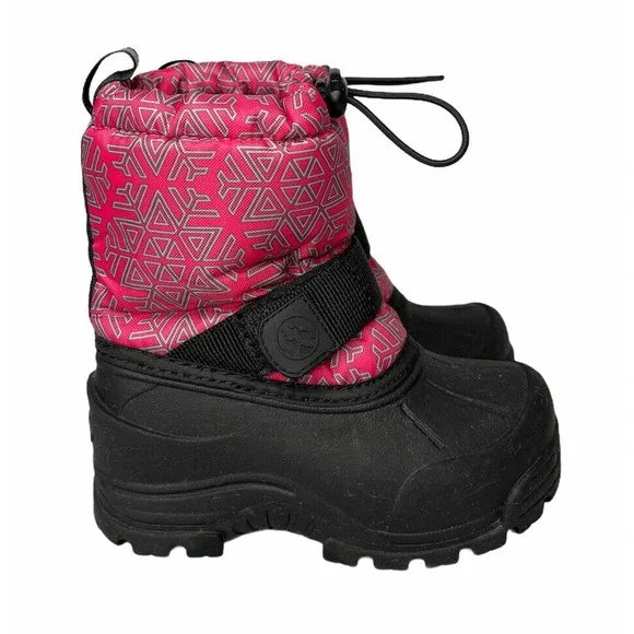 Girls‎ Northside Winter Boots Adjustable Strap Thinsulate Insulated Pink Black 8