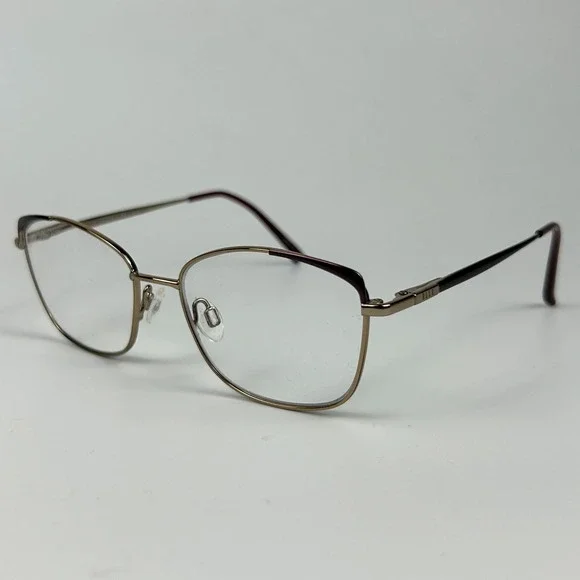 Elle EL13501 Women's Eyeglasses Frame Gold Tone Metal Full Rim 53-17-140 mm