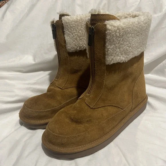 Koolaburra by UGGS kids KOOLA SHORT Fashion Boots - Chestnut, US Size 4 EU36