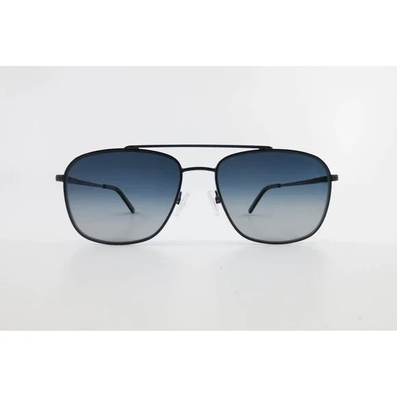 RMS 20219 Black Aviator Sunglasses Blue Gradient Lens Metal Frame 60-17-145