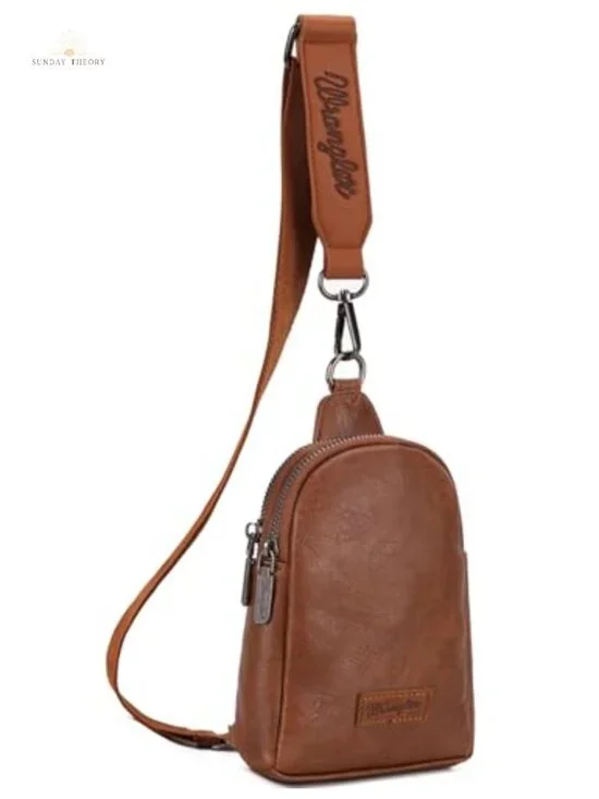 Wrangler Small Sling Bag for Women, Leather Crossbody Bags Cross Body Purse