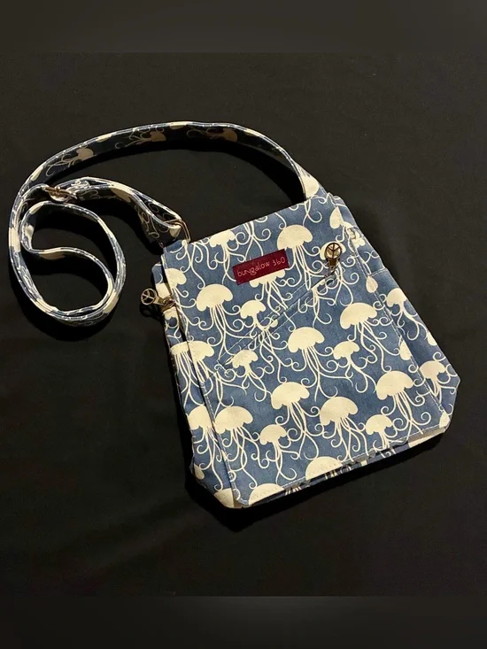 bungalow 360 Blue Jellyfish Pattern Crossbody Bag