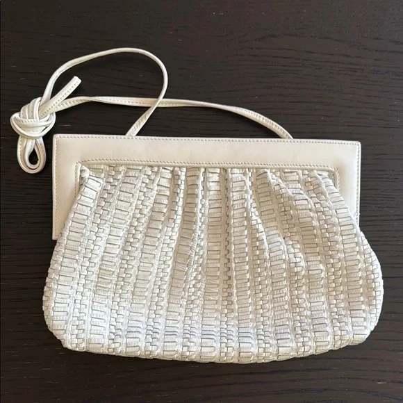 Aspects Chic Cream Woven Crossbody Bag