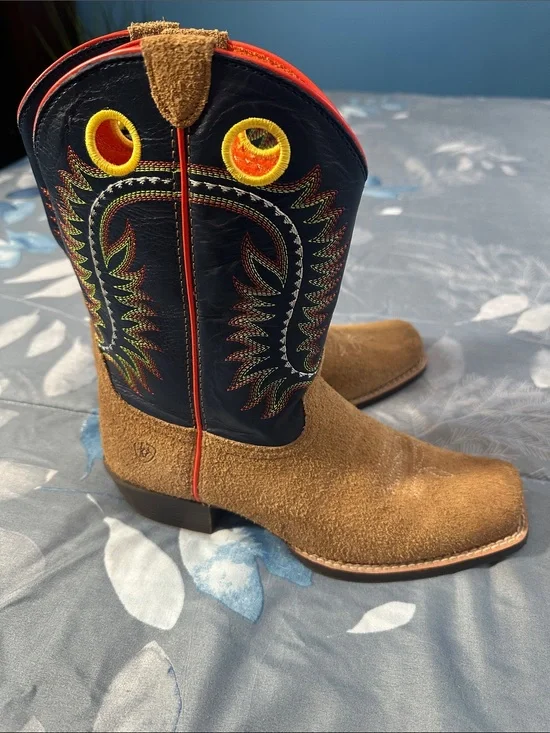EUC Ariat Kids Derby Monroe Western Boot Sz 6