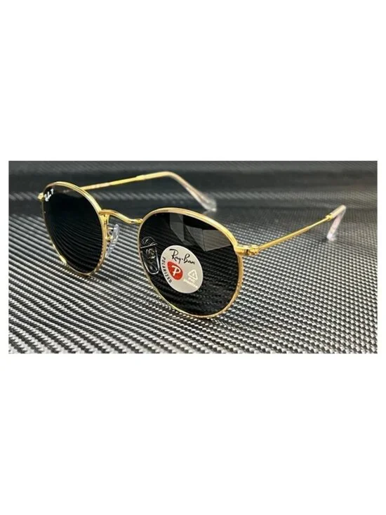 New Ray Ban Men  Gold Sunglasses  50- 21- 145