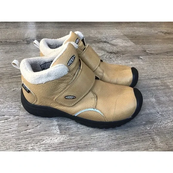 Keen Kootenay Youth Size 3 Insulated Waterproof Brown Ankle Boots 1024333