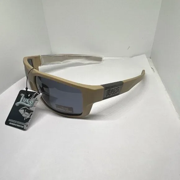 Locs Tan Hardcore Shades Wraparound UV Protection Sunglasses NWT