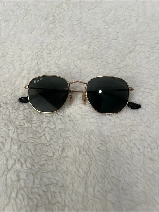 Ray-Ban Gold Frame Green Lens Men's Sunglasses