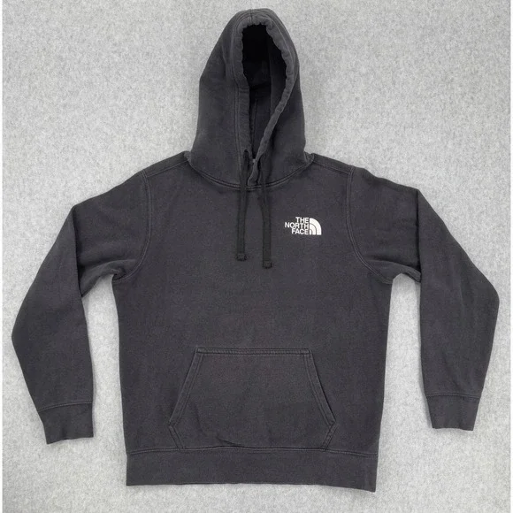 The North Face Box NSE‎ Pullover Hoodie Black Red Logo Men's Medium
