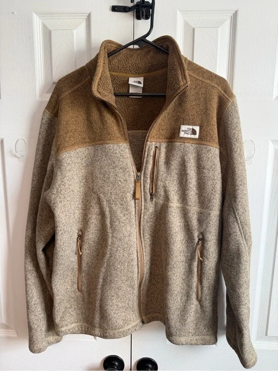 The North Face Men’s Two-Tone Brown Tan Fleece Jacket