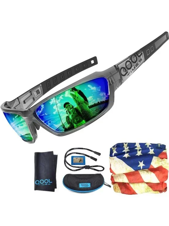 Polarized UV400 Fishing Sunglasses, Adjustable Nose Pad, Perfect for Driving