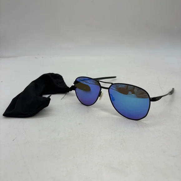 Oakley Contrail Ti Titanium Satin Steel Prizm Sapphire Polarized OO6050-0457
