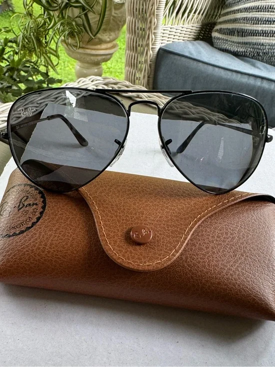 Authentic Ray-Ban RB3689 Aviator Metal II Sunglasses - Black Frame Only