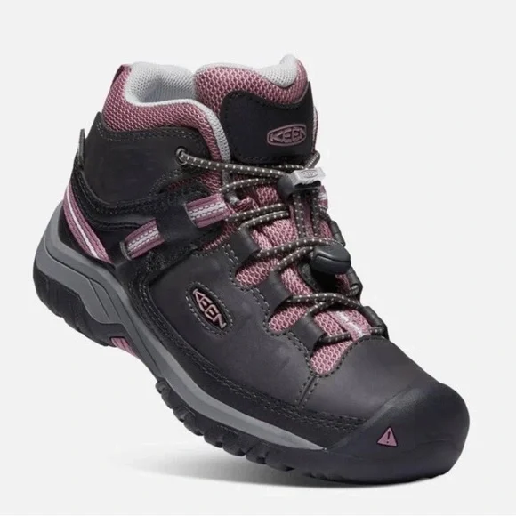 Keen Kids Hiking Boot in Black and Pink