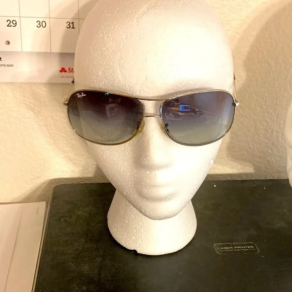 Rayban rb3267 gradient aviators silver with gradient lens